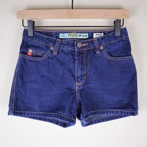 Vintage Y2K MUDD Low Rise Jean Shorts Size 12 Waist 12.5" Rise 8.5"